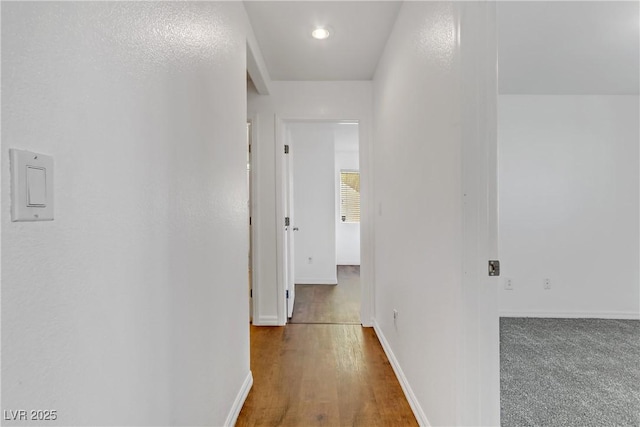 hall featuring hardwood / wood-style flooring