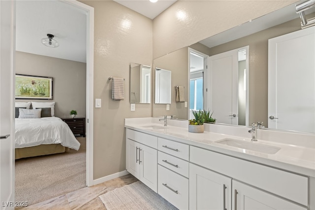 bathroom featuring vanity and tile patterned floors