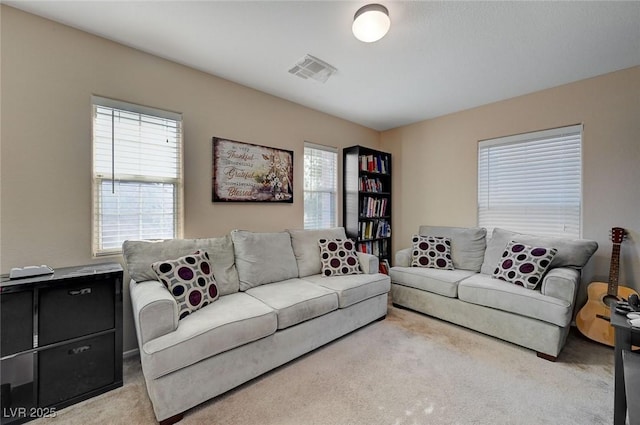 view of carpeted living room