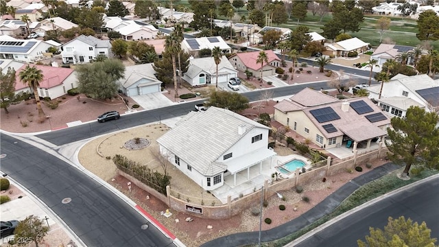 aerial view featuring a residential view