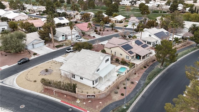 bird's eye view featuring a residential view