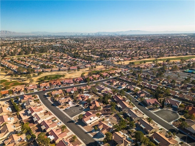 aerial view featuring a mountain view