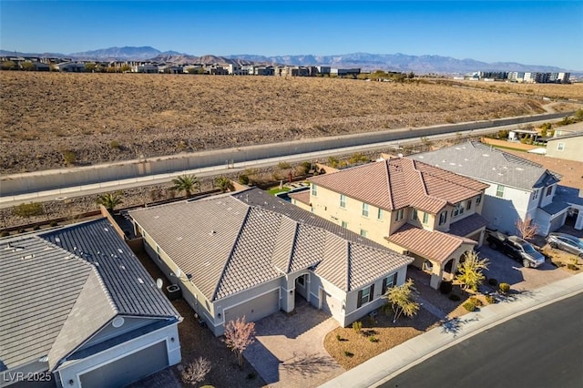 bird's eye view featuring a mountain view