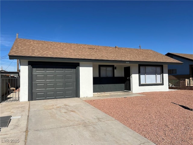 ranch-style house with a garage