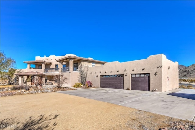 adobe home with a garage