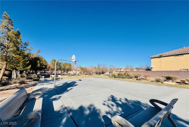 view of basketball court