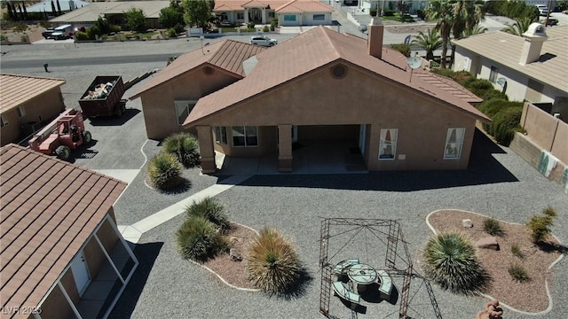 drone / aerial view with a residential view