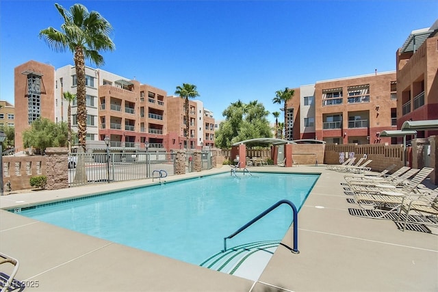 view of pool with a patio area