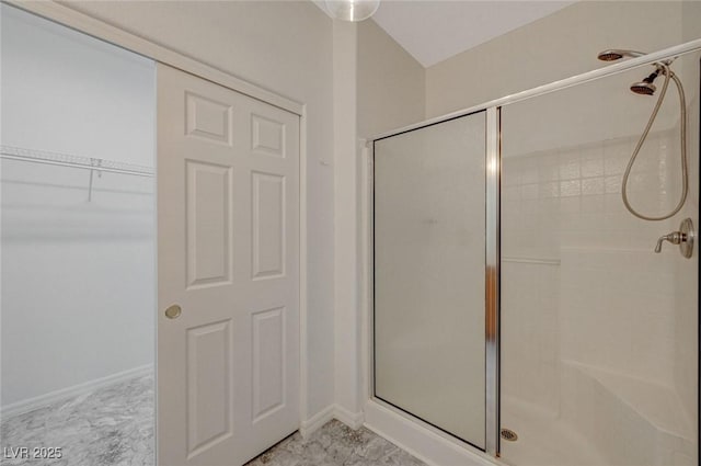 bathroom with an enclosed shower