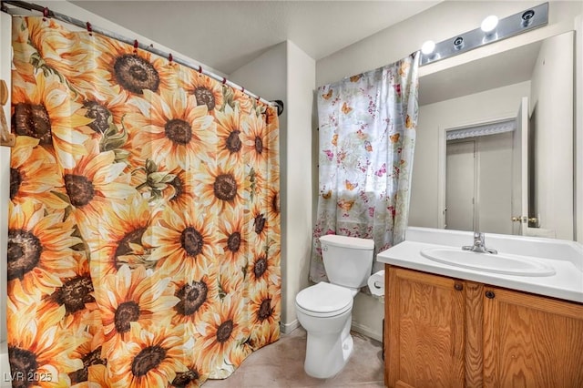 full bathroom with vanity and toilet