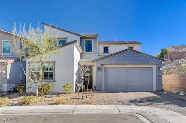 view of front of house featuring a garage