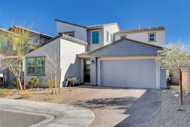 view of front of home featuring a garage