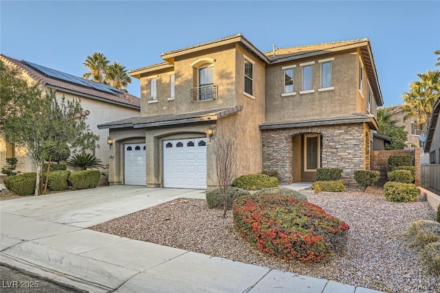 view of front facade with a garage