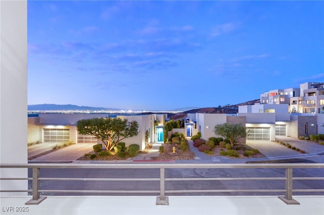 exterior space with a mountain view