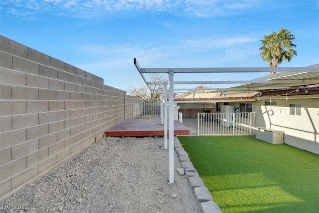 view of yard with a patio