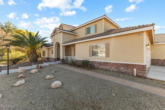 view of front of home with a porch