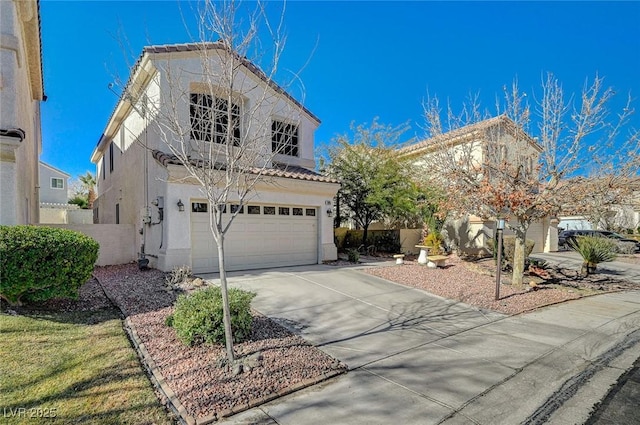 view of front facade with a garage