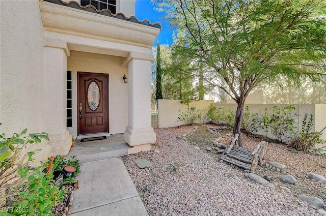 view of doorway to property