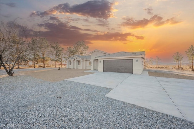 view of front facade featuring a garage