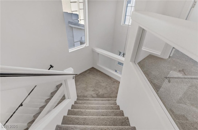 7075 Jasper Hill Way, Las Vegas, NV 89118 - staircase with carpet floors
