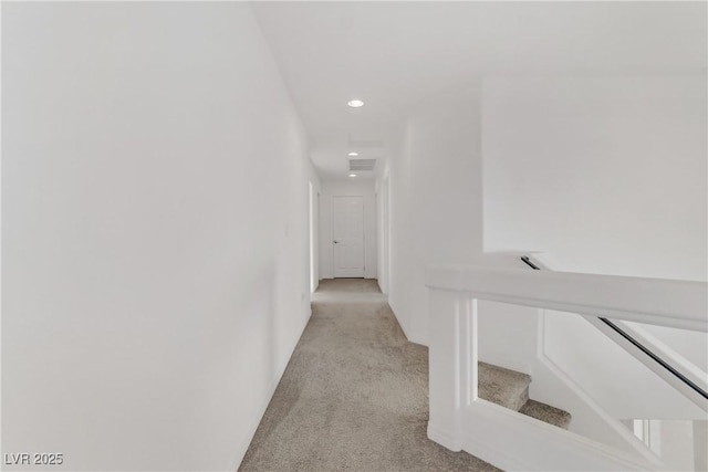 7075 Jasper Hill Way, Las Vegas, NV 89118 - hall featuring light carpet and recessed lighting