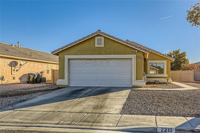 ranch-style house with a garage