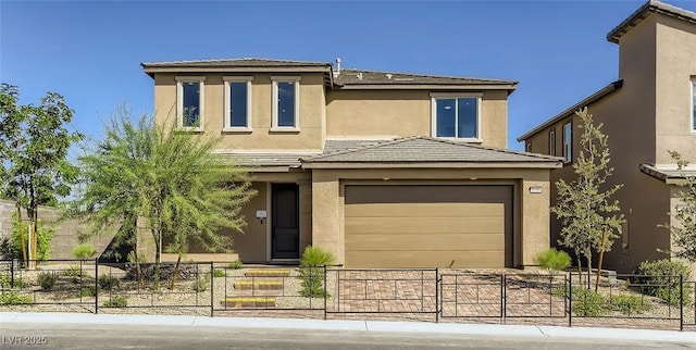 view of front facade with a garage