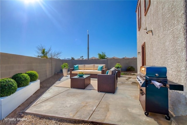 view of patio / terrace with an outdoor hangout area