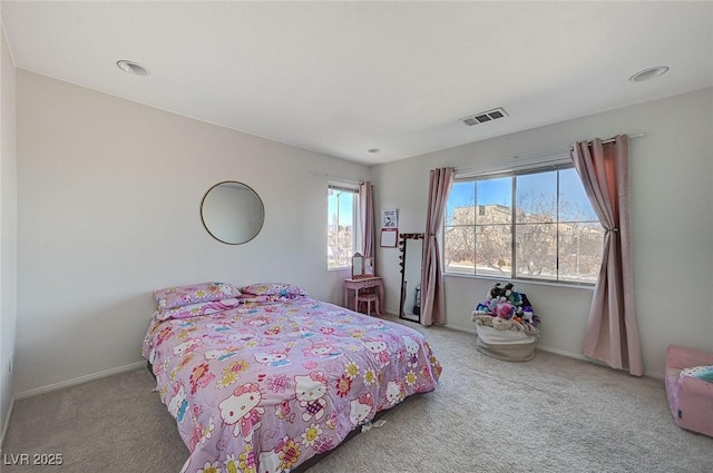 view of carpeted bedroom