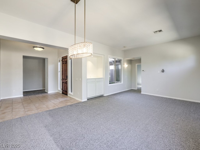 view of carpeted empty room