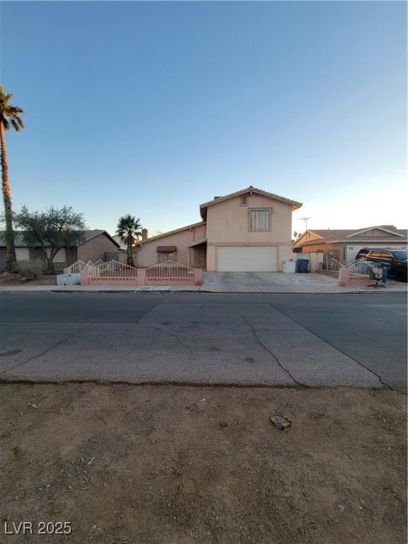 view of front facade with a garage