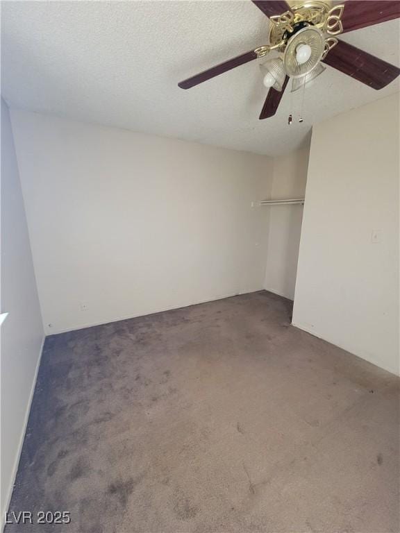 interior space with a textured ceiling