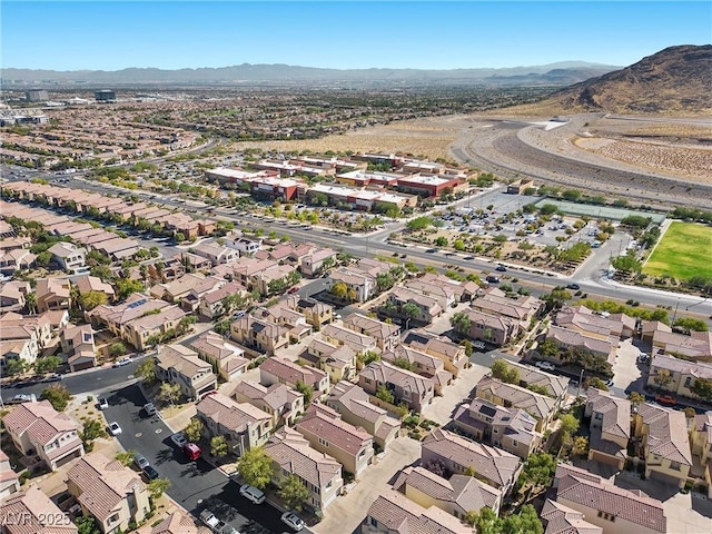 aerial view featuring a mountain view