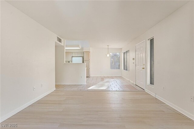 interior space featuring light hardwood / wood-style floors