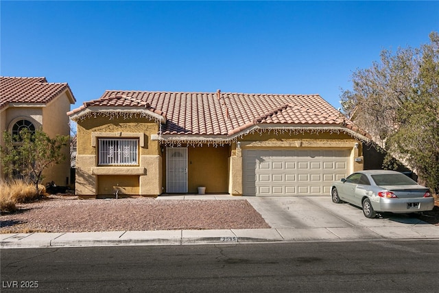 view of front facade featuring a garage