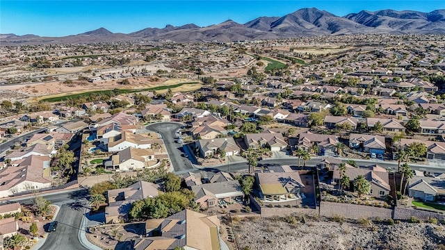 aerial view with a mountain view