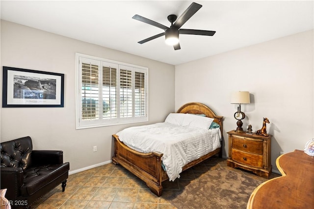 bedroom with ceiling fan