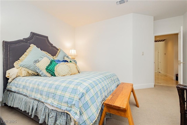 bedroom with carpet floors