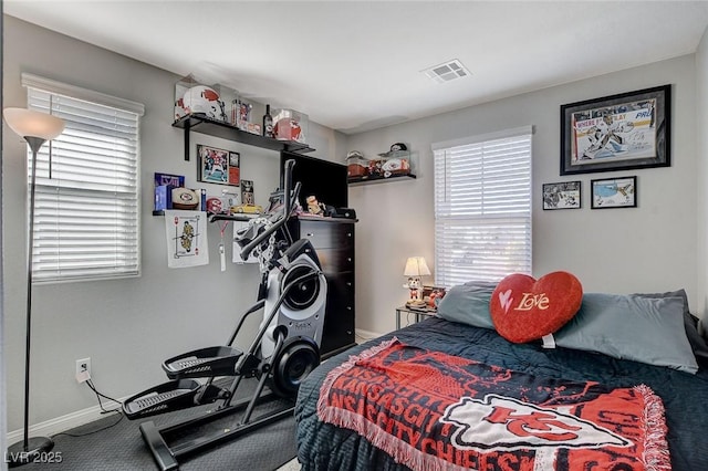 view of carpeted bedroom