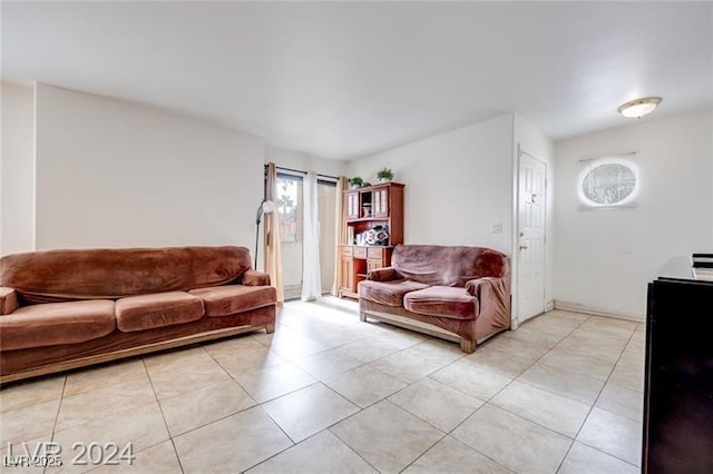 view of tiled living room