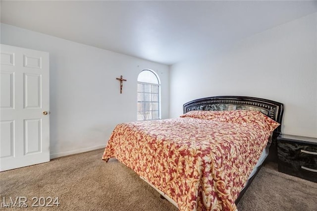 bedroom with carpet floors