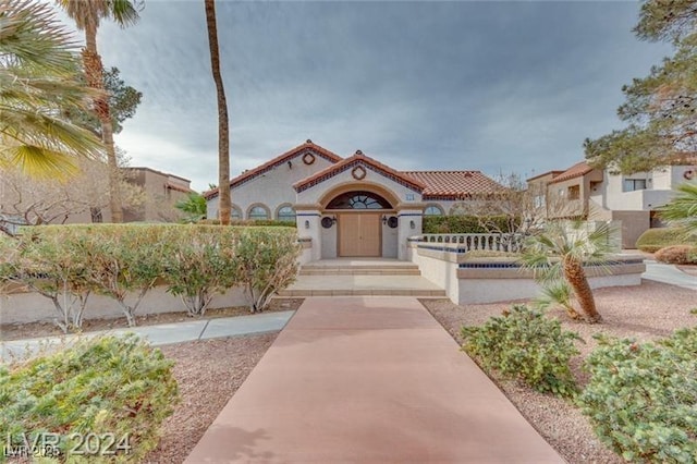 view of mediterranean / spanish house