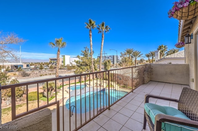 balcony featuring a patio area