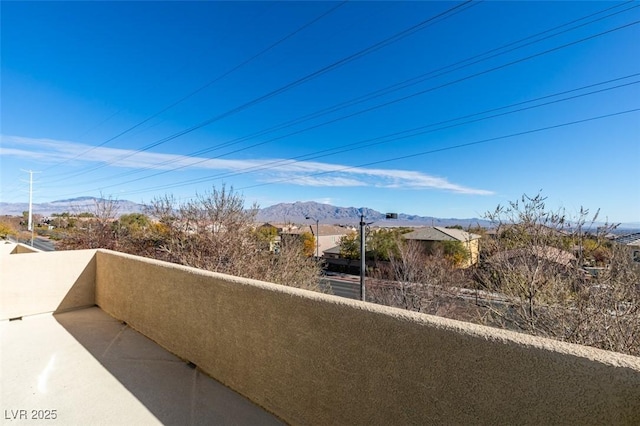 balcony with a mountain view