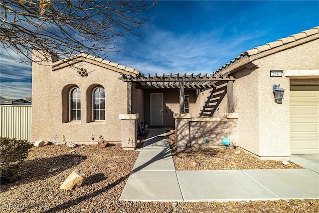 view of front of home with a garage