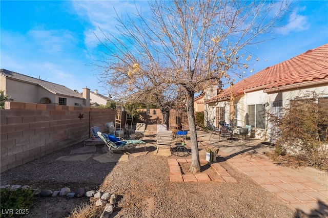 view of yard with a patio area