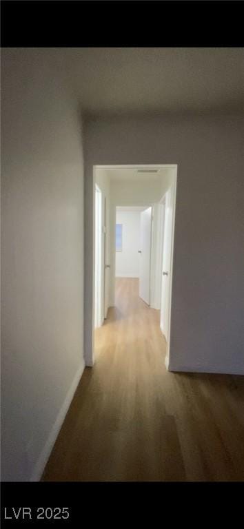 hallway featuring hardwood / wood-style floors