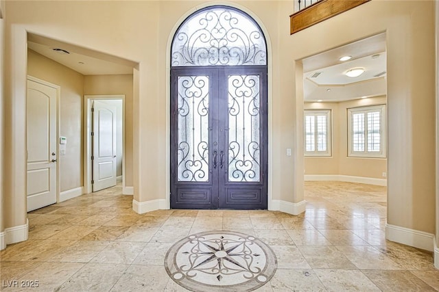 entryway with french doors