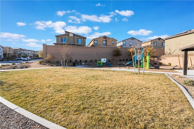 exterior space with a playground