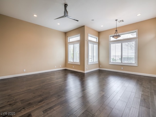 3 Pine Hollow Dr, Henderson, NV 89052 - empty room featuring dark wood-style floors and recessed lighting